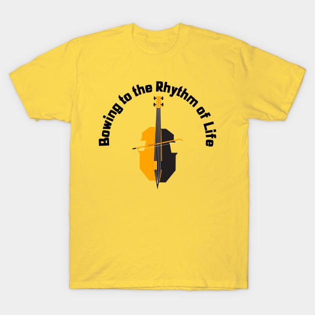 Bowing to the Rhythm of Life Cello T-Shirt by VOIX Designs